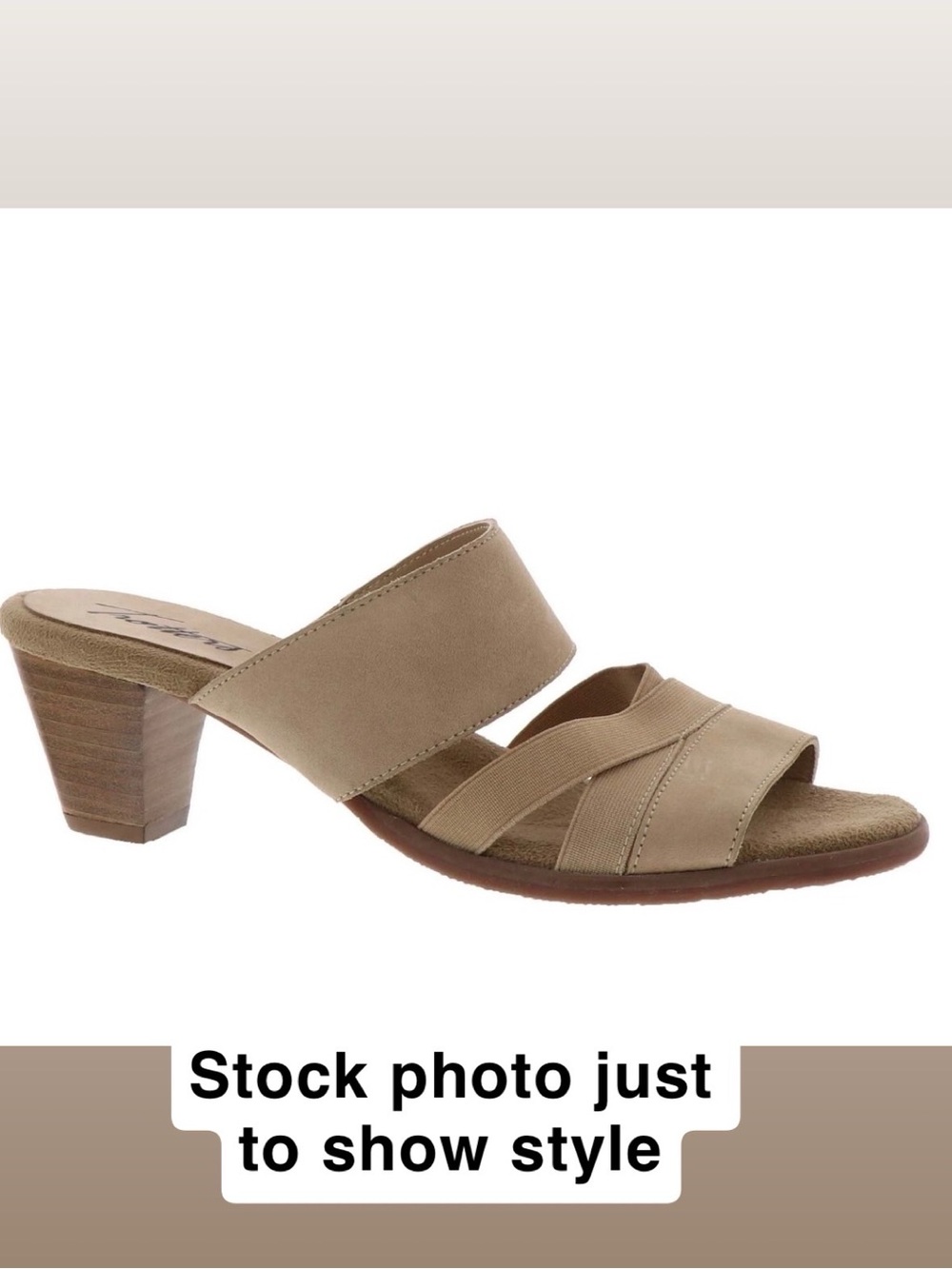 Trotters Maxine Sandal Leather Sand Nude Nuetral Comfort Shoes Heels 8.5 Wide